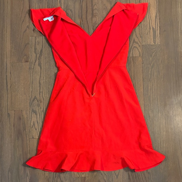 Draper James Solid Flutter Red Ruffle Mini Dress, Excellent Condition. - Picture 4 of 8